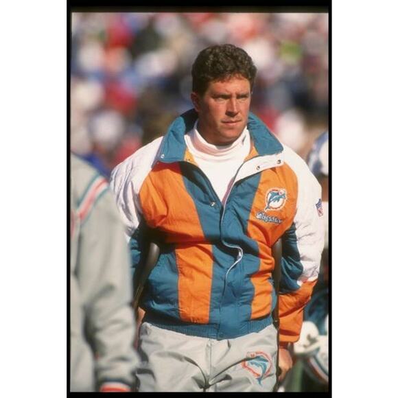 Miami Dolphins 90s STARTER puffer jacket M coat Black teal orange NFL vintage - Picture 6 of 6